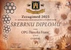 Diploma srebrnog odličja za cvjetni med - ZzzagiMed